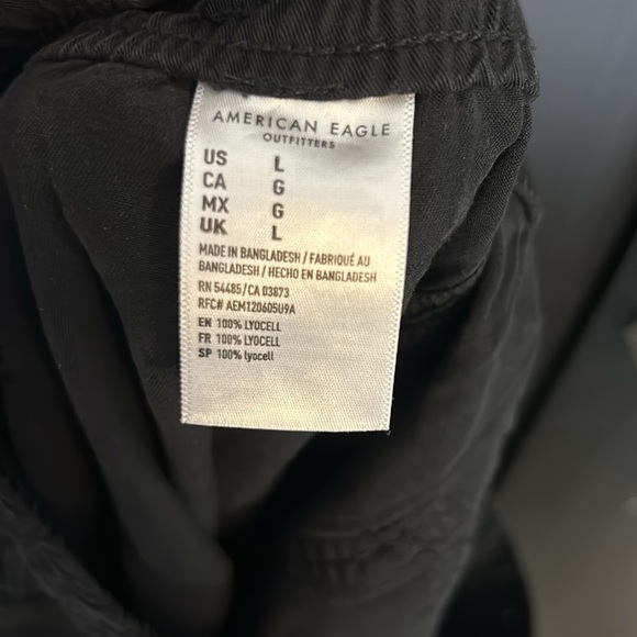 American Eagle 🦅 AE High-Waisted Cargo Jogger Pant Onyx Black Large - Picture 7 of 10